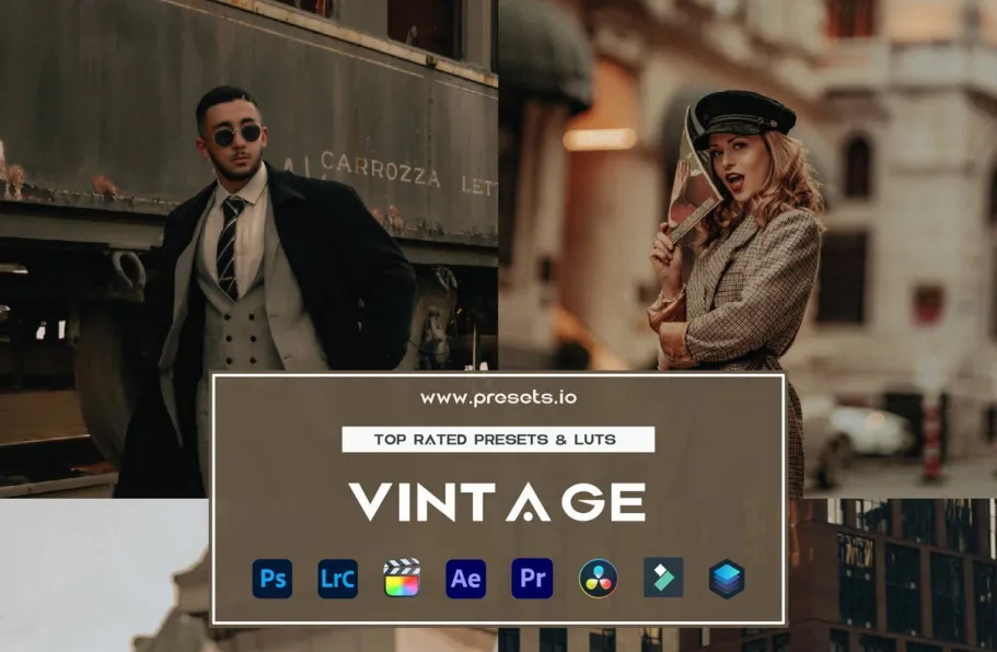 复古电影人像LR预设及手机LR预设 Presets.io - Vintage Presets
