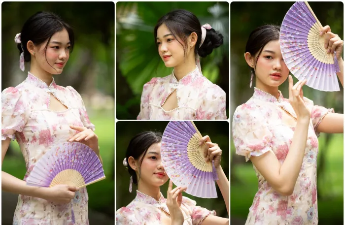 中国风旗袍古装美女人像未修RAW原图素材15张