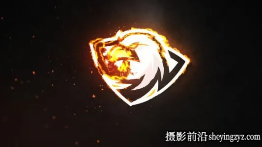 AE模板火焰燃烧Logo动画模版- Fire Burn Logo Reveal
