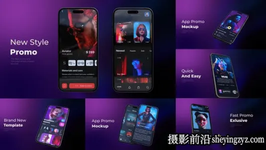 AE模板-iPhone手机APP展示片头模板 App Promo Phone 14 Pro