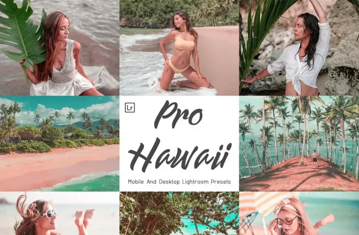 夏威夷旅拍网红人像写真摄影后期调色Lightroom预设与手机LR预设