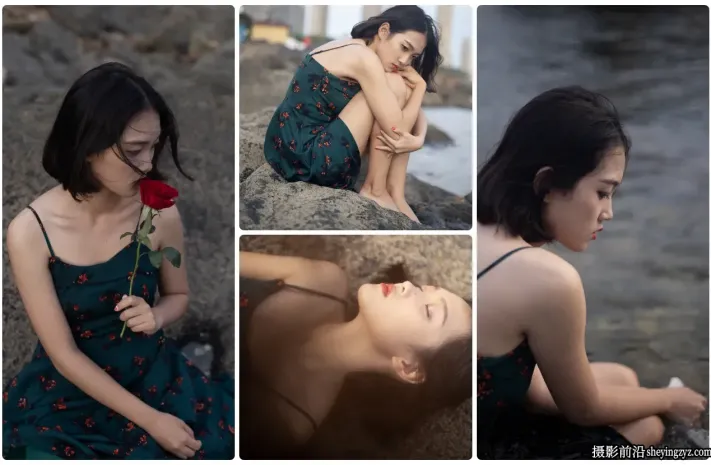 23张海边时尚美女写真人像摄影佳能相机RAW原图练习素材