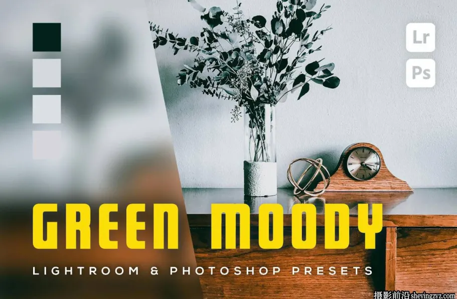 6种绿色调静物家居摄影Lightroom预设 Green Moody Lightroom Presets