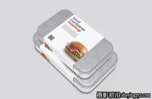 食品盒样机,美食产品包装样机模型