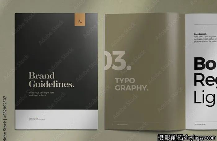 公司品牌指引手册布局排版InDesign模板
