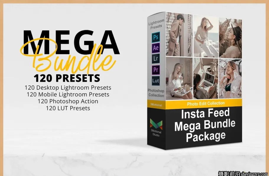 120种网红风格人像后期调色LR预设合集及LUT预设 120  Insta Bundle