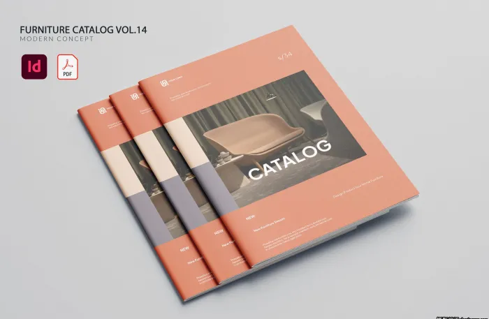 家具产品目录排版布局InDesign模板 Vol.14