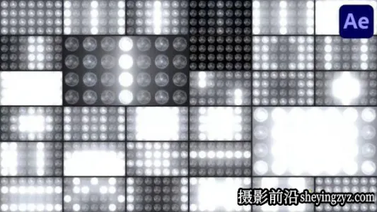 AE视频模板-舞台背景LED闪光灯素材- Light Flashes