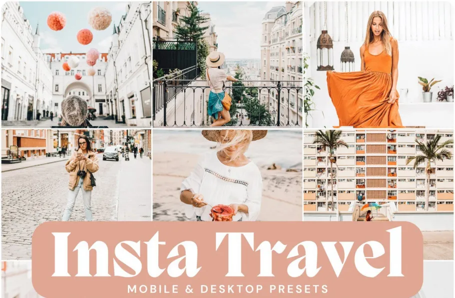 INS网红旅拍人像LR预设 LouMarks -Ins Travel Lightroom Presets