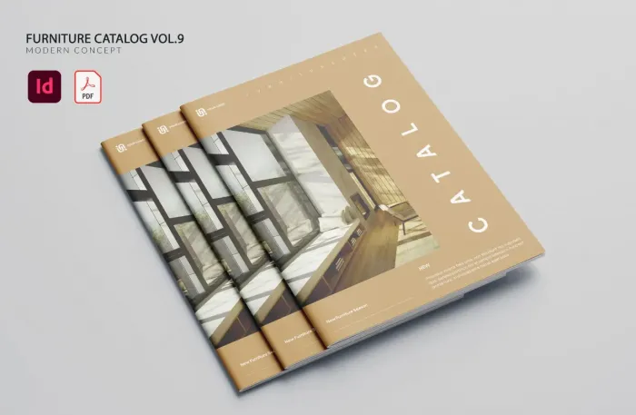 家具产品目录手册排版布局第9卷InDesign模板