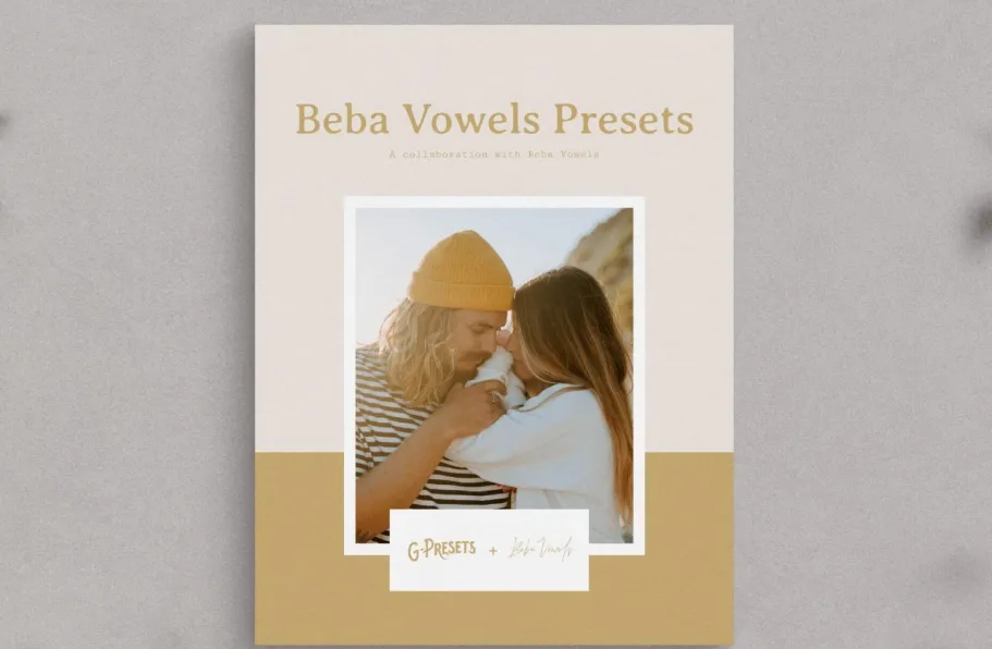 摄影师BEBAVOWELS干净温暖婚礼LR预设G-Presets Beba Vowels Presets