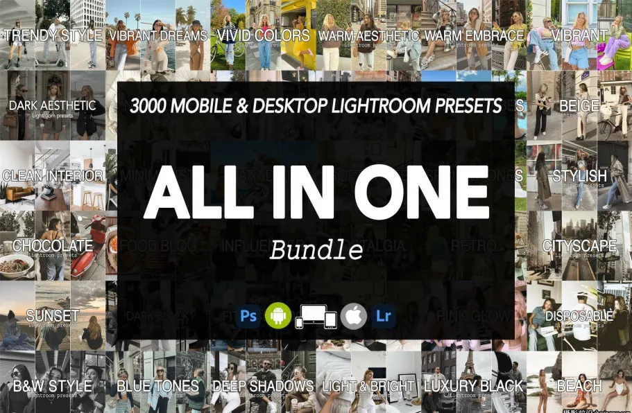3000种Lightroom预设及手机lr预设ACR预设合集 Lightroom Presets