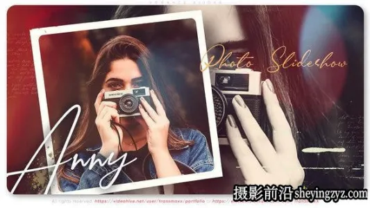 AE相册模板-回忆照片相册片头模版 Romance Slides