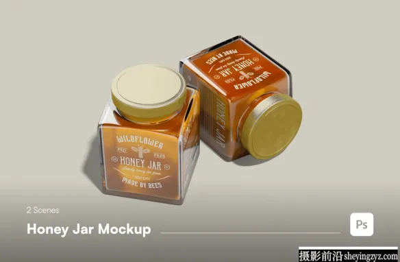 蜂蜜罐样机,产品样机,蜜罐样机