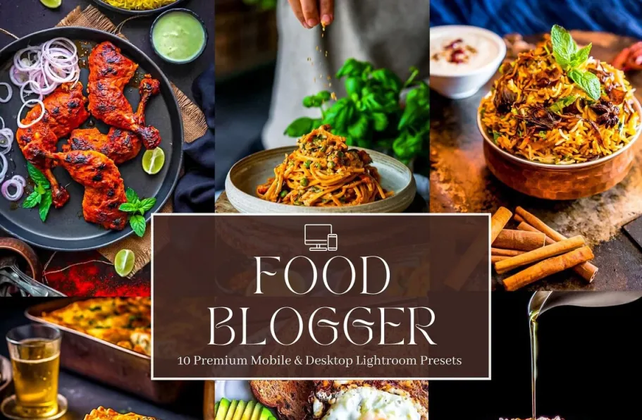 美食摄影后期调色Lightroom预设 Food Blogger Lightroom Presets