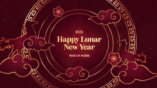 AE片头模板-中国风农历新年片头模板- Chinese New Year Intro