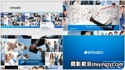 商务企业公司多视频照片宣传展示AE模板