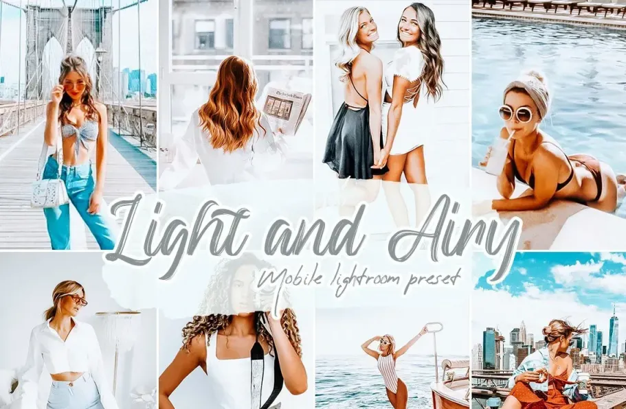 免费lr预设-明亮通透人像LR预设 Light and Airy Lightroom Presets