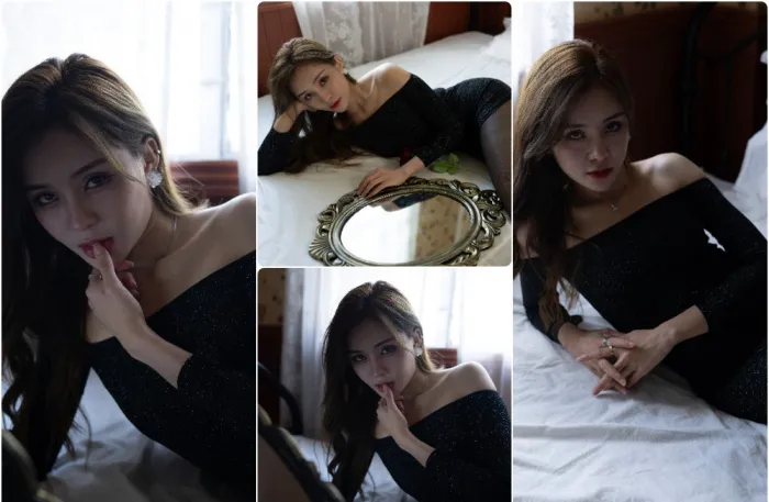 黑丝美女私房摄影RAW人像原图练习素材17张