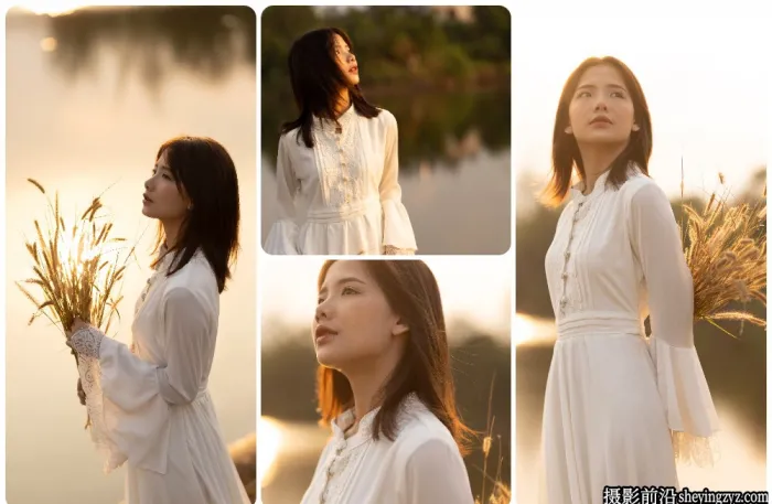 海边逆光美女写真人像摄影RAW原图素材33张