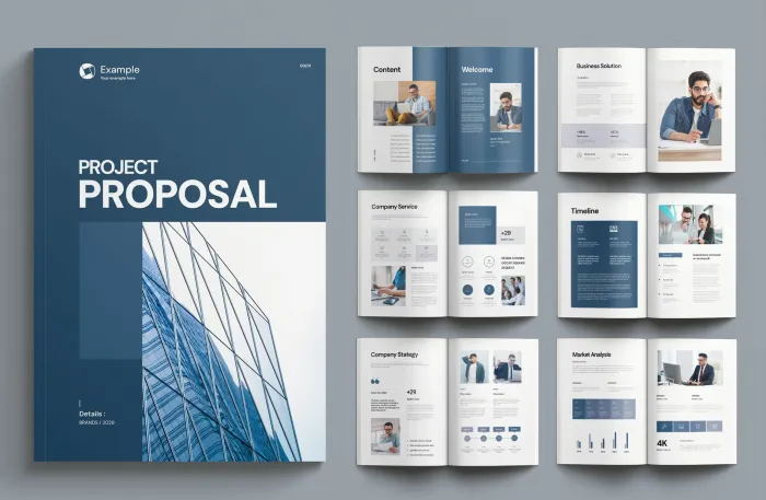 公司产品项目建议书InDesign模板