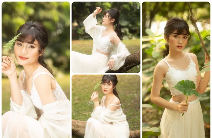 户外美女人像摄影RAW原图练习素材7张