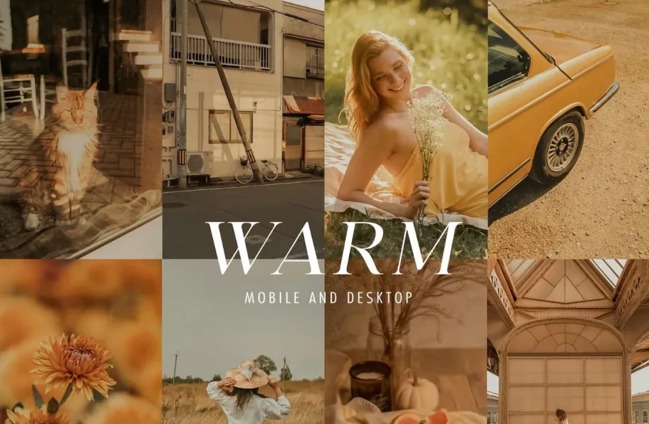 25个暖光LR预设及手机LR预设 CVRPresets - Warm Lightroom Presets