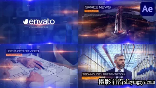 AE模板- 科技宣传包装片头模板 Industrial Technology Presentation