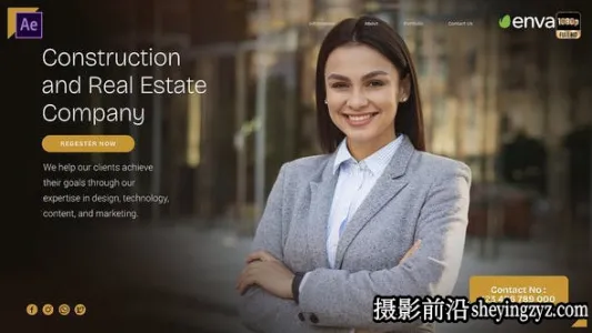 AE模板-房地产施工片头模板 Construction and Real Estate Company