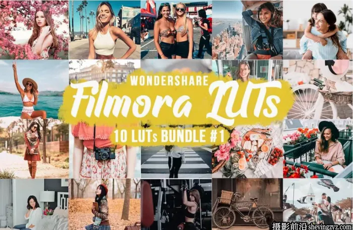 时尚街拍电影大片人像后期调色LUT预设 Filmora LUTs Bundle#1
