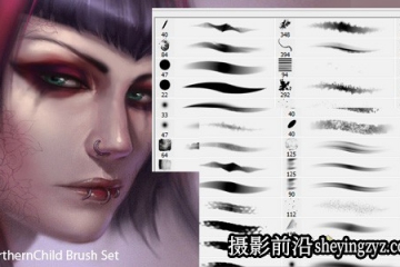 CG人物绘画插画创作笔刷免费PS画笔素材