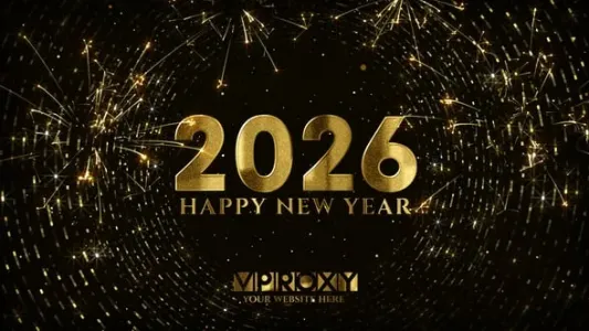 2026年新年优雅的问候片头开场模板 VH-61078207