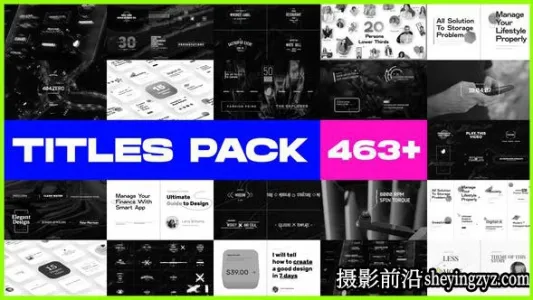 AE标题模板-463组文字标题字幕条动画模板 Ultimate Title Pack Bundle 20 in 1