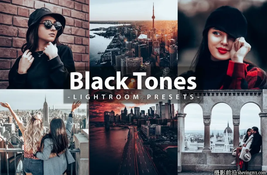 黑暗情绪色彩调色LR预设手机lr预设 Black Tones Lightroom Preset