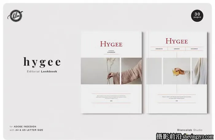 时尚画册杂志图册排版布局InDesign模板