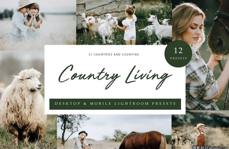 乡村摄影免费LR预设手机LR预设Country Living Lightroom Presets