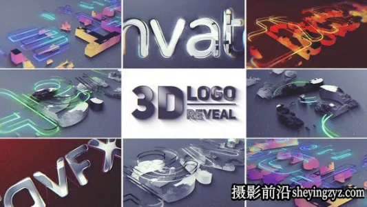 AE模板-三维描边生长Logo动画模板- 3D Logo Reveal