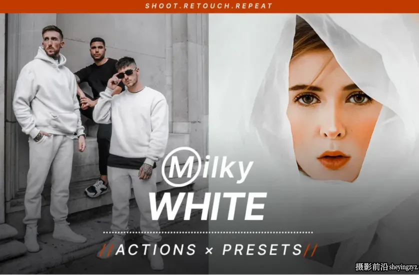 优雅奶油人像LR预设 Hydrozi - Milky White - Actions and Presets