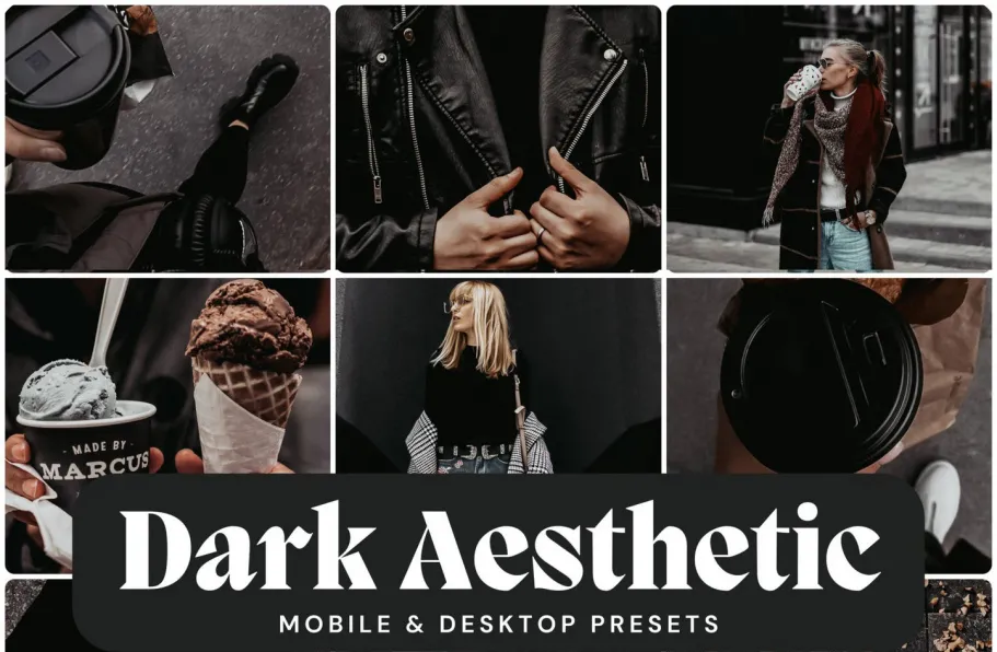 10种黑暗电影人像LR预设LouMarks-Dark Aestheti Lightroom Presets