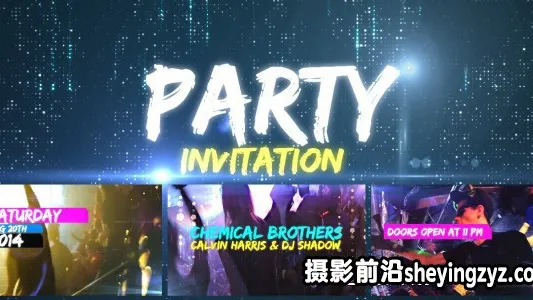 时尚聚会酒吧舞会娱乐视频宣传片头AE模板