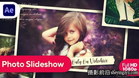 AE模板-儿童照片相册片头模板 Slideshow Memories Slideshow