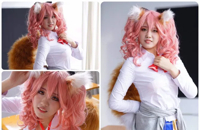 Cosplay制服美女人像摄影索尼RAW原片修图练习素材46张