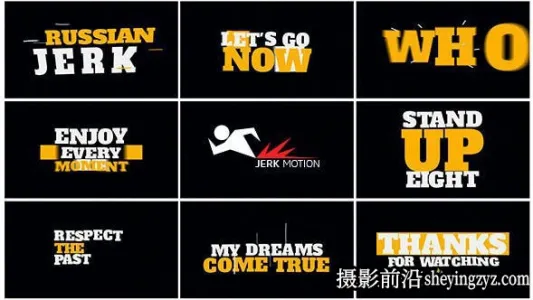 AE模版-弹性抖动文字标题动画AE模板- Wiggle Typography