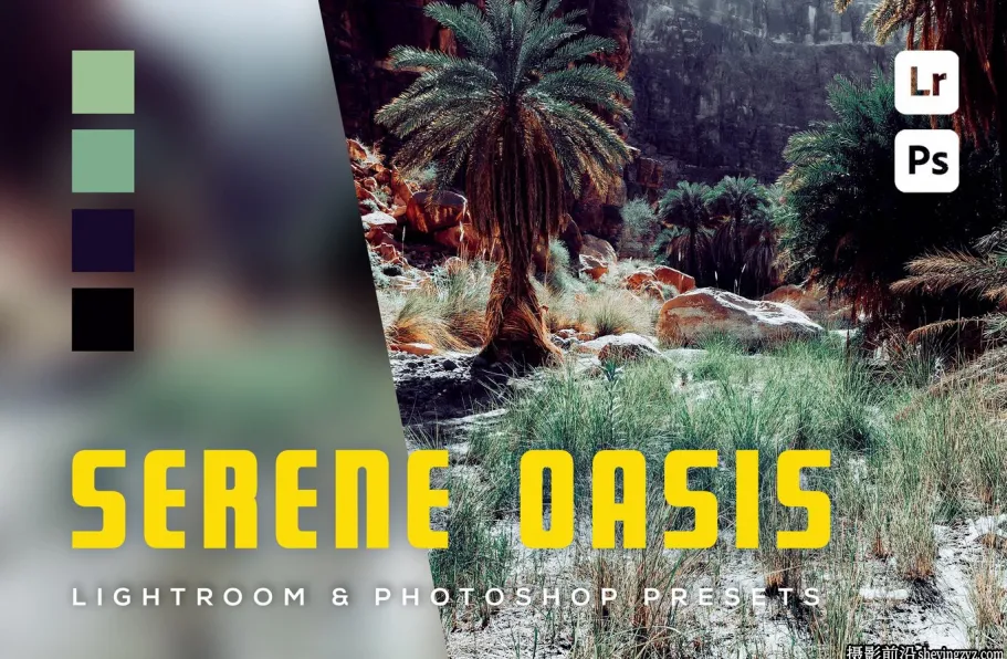 旅行电影风光lr预设及手机lr预设 Serene Oasis Lightroom Presets