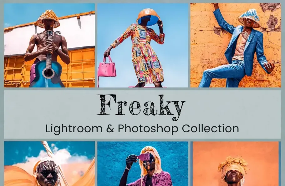 时尚人像流行色彩调色LR预设手机调色滤镜 Freaky Lightroom Presets
