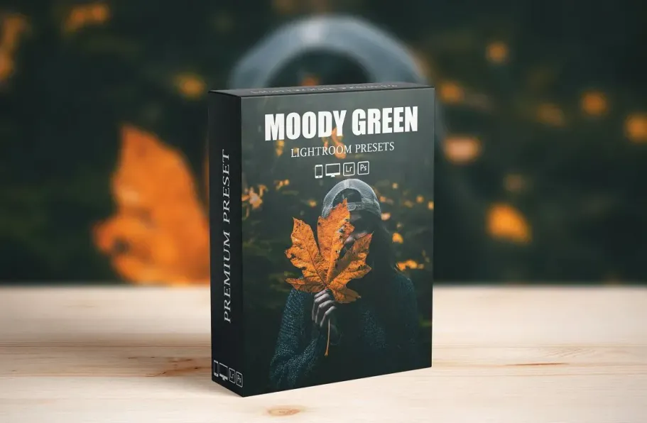 情绪电影风光人像调色LR预设Moody Dark Green Lightroom Presets