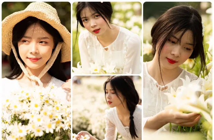 百合花美女人像摄影RAW原图素材29张