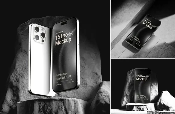 iPhone15ProMax,智能手机屏幕样机套装