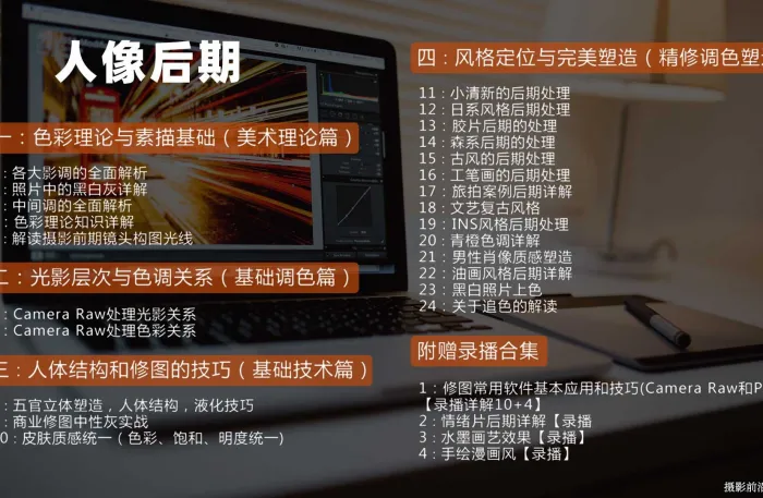 嗨森课堂-尤壹老师人像摄影后期进阶高级班中文视频教程