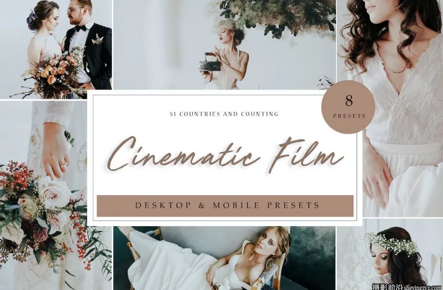电影婚礼人像LR预设手机LR预设 Cinematic Film Lightroom Presets